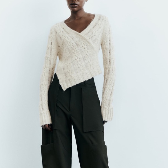 ISO Zara Asymmetrical Knit Sweater - Picture 2 of 4
